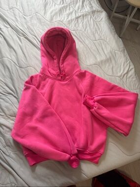 Oversized-cropped hoodie